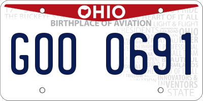 OH license plate GOO0691