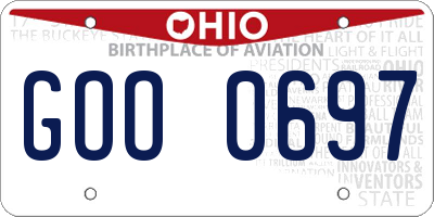 OH license plate GOO0697