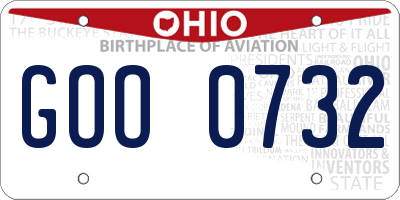 OH license plate GOO0732