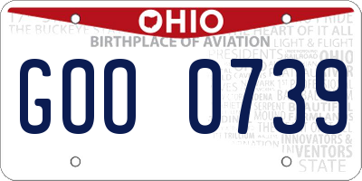 OH license plate GOO0739