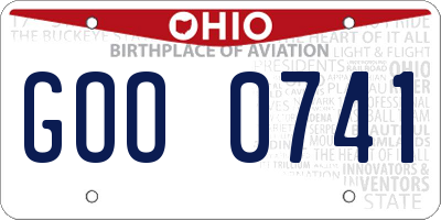 OH license plate GOO0741