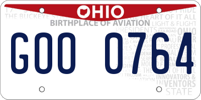 OH license plate GOO0764