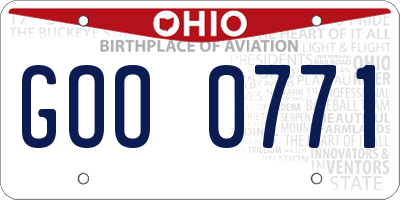 OH license plate GOO0771
