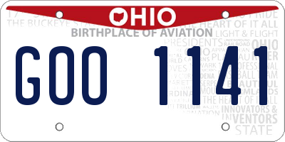 OH license plate GOO1141