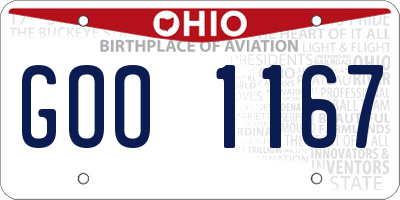OH license plate GOO1167