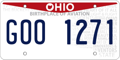 OH license plate GOO1271