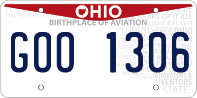 OH license plate GOO1306