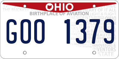 OH license plate GOO1379