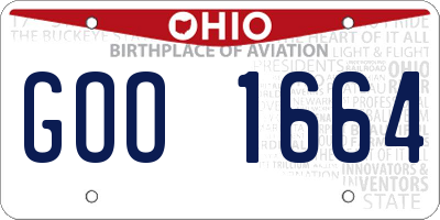 OH license plate GOO1664