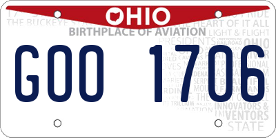 OH license plate GOO1706