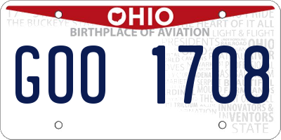 OH license plate GOO1708