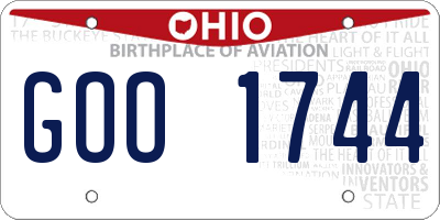 OH license plate GOO1744