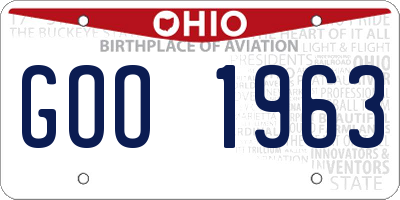 OH license plate GOO1963