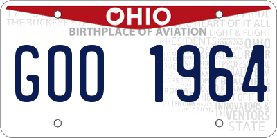 OH license plate GOO1964