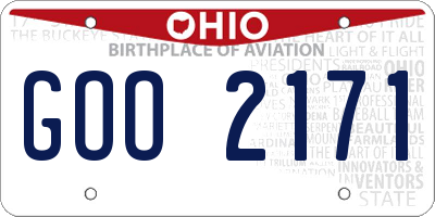 OH license plate GOO2171