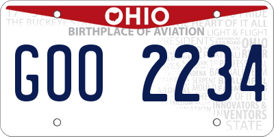 OH license plate GOO2234