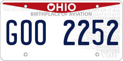 OH license plate GOO2252