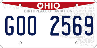 OH license plate GOO2569