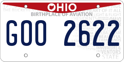 OH license plate GOO2622