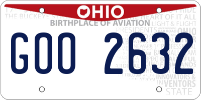 OH license plate GOO2632