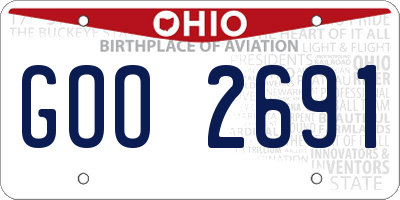 OH license plate GOO2691