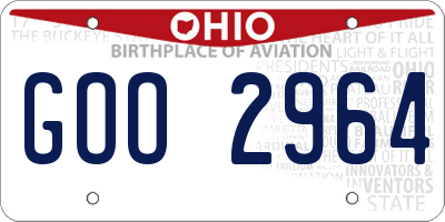 OH license plate GOO2964