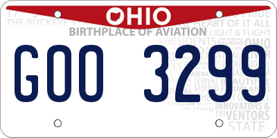 OH license plate GOO3299