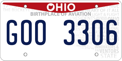 OH license plate GOO3306