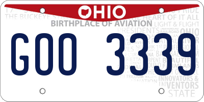 OH license plate GOO3339