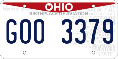 OH license plate GOO3379