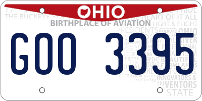 OH license plate GOO3395