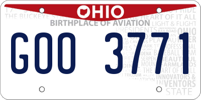 OH license plate GOO3771