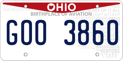 OH license plate GOO3860