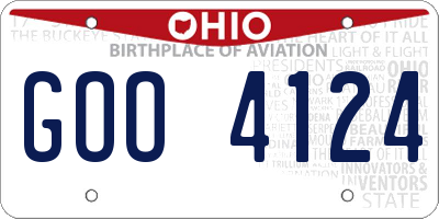 OH license plate GOO4124