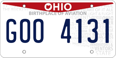 OH license plate GOO4131