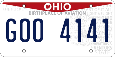 OH license plate GOO4141