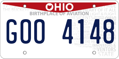 OH license plate GOO4148