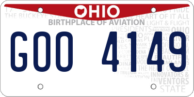 OH license plate GOO4149