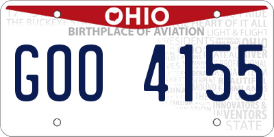OH license plate GOO4155