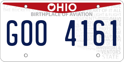 OH license plate GOO4161