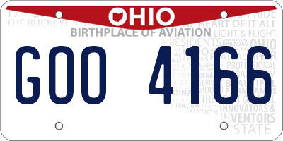 OH license plate GOO4166