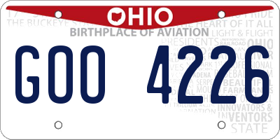 OH license plate GOO4226