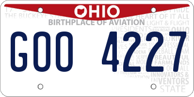 OH license plate GOO4227