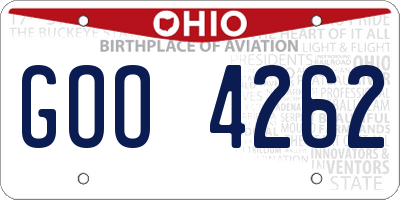 OH license plate GOO4262