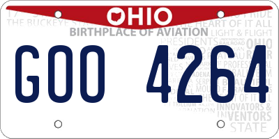 OH license plate GOO4264