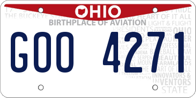OH license plate GOO4271
