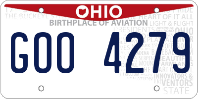 OH license plate GOO4279