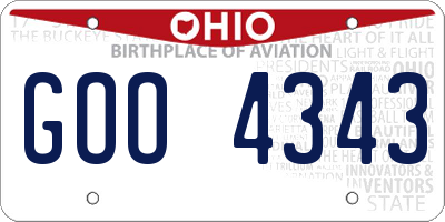 OH license plate GOO4343