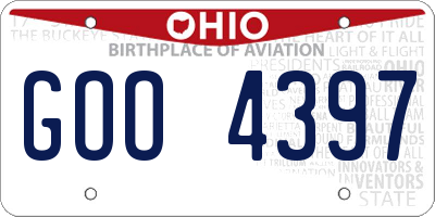 OH license plate GOO4397