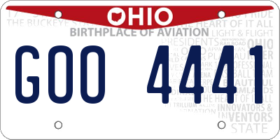 OH license plate GOO4441